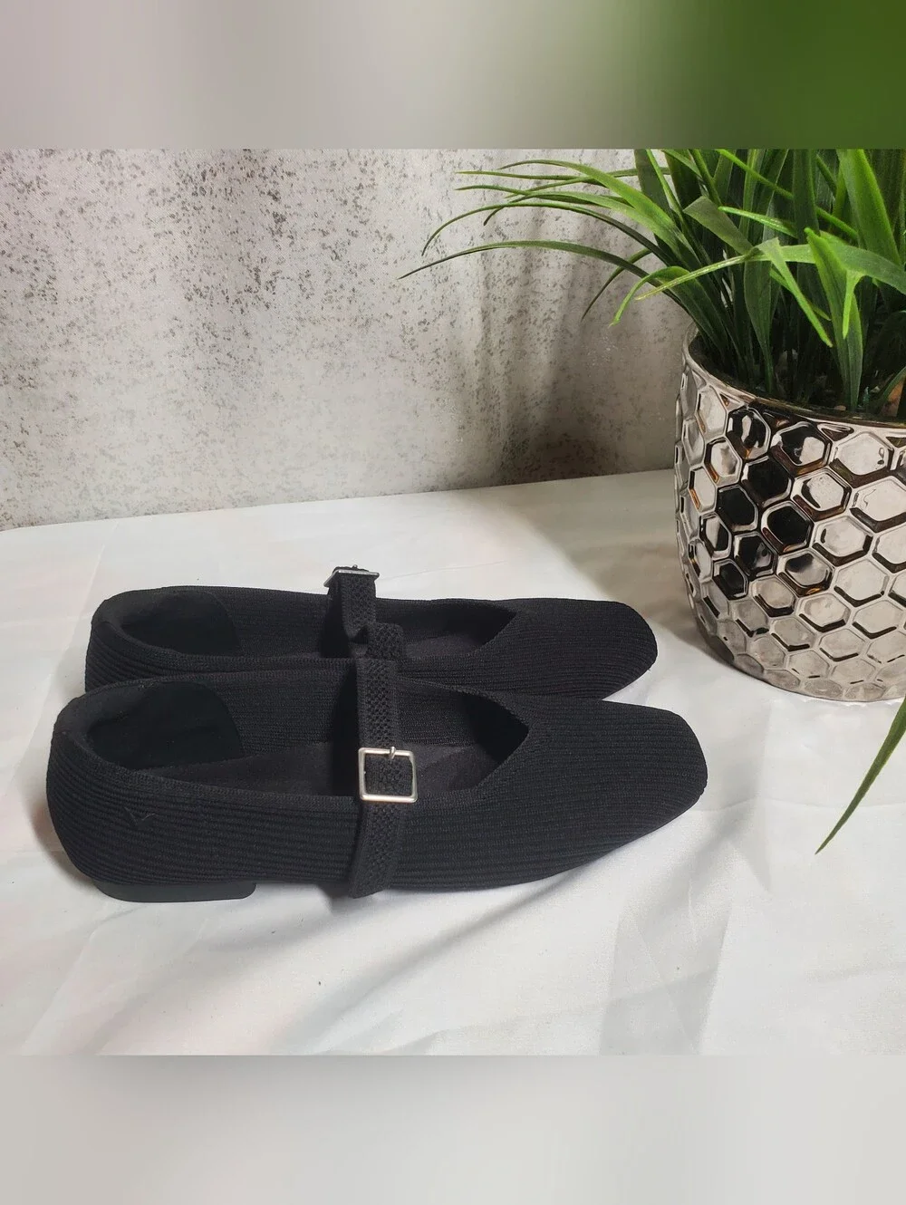 VIVAIA Margot Mary Jane Flats Black Size 36.5